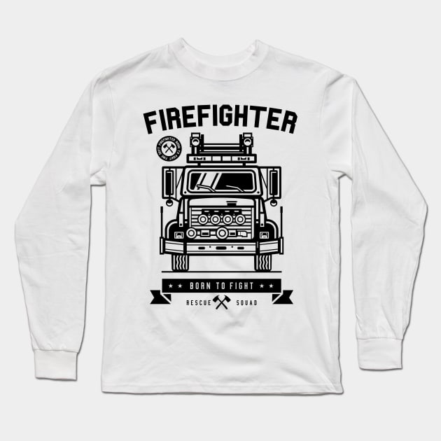 Firefighter Long Sleeve T-Shirt by CRD Branding